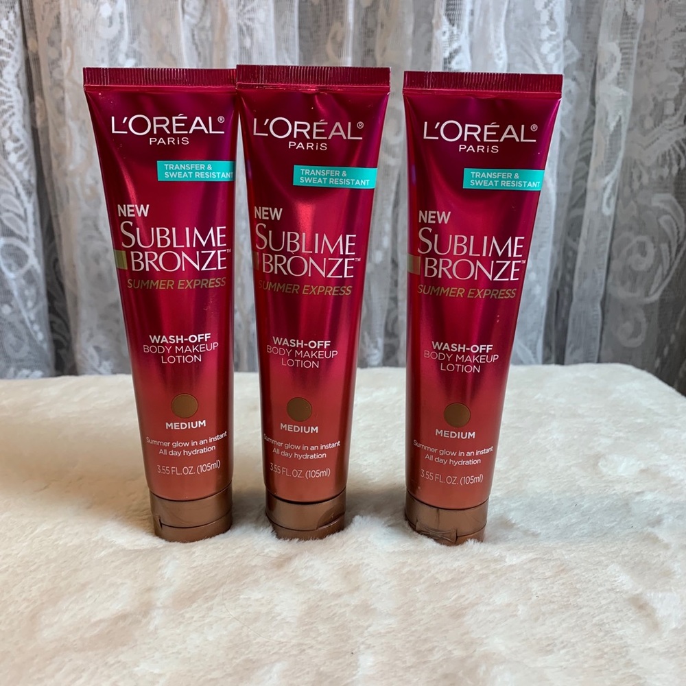 L’Oreal Paris Tanning Lotion. New. Medium Lot of 3